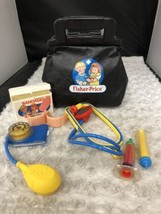 Vintage 1987 Fisher Price Toy Doctor Bag with Most Accessories- Syringe Broken - £10.18 GBP