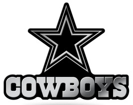 NFL Dallas Cowboys Raised Molded Plastic Auto Emblem, Black and Silver, ... - $201.11 MXN