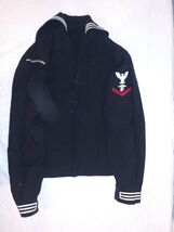 1987 VINTAGE USN NAVY SAILOR BLACK JUMPER CRACKER JACK UNIFORM BLOUSE JA... - $88.19