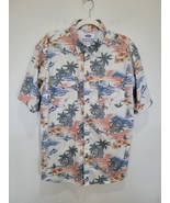 AFTCO Vented Fishing Short Sleeve Button Up Tropical Hawaiian Shirt Size... - £18.93 GBP