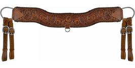 Floral Tooled Leather Tripping Collar w/ Black - £114.23 GBP