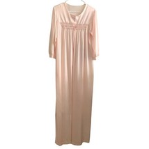 Vintage 60s/70s Texsheen Lingerie Sheer Pink Robe Nightgown Size Large Button Up - £23.19 GBP