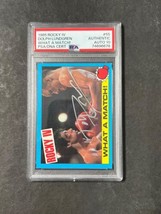 1985 Topps Rocky IV #55 Signed Card Dolph Lundgren &quot;What a Match!&quot; PSA Ivan Drag - $599.99