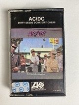 AC DC Dirty Deed Done Dirt Cheap Audio Cassette Tape 1976 Atlantic Vintage - £5.33 GBP