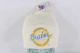 Deadstock Vintage 90s The Game Spell Out UCLA Bruins Winter Beanie Hat White - £61.98 GBP