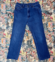 Vtg 1980s Lee High Waist Blue Denim Tapered Mom Jeans 31 Waist Bootcut - £25.29 GBP