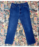 Vtg 1980s Lee High Waist Blue Denim Tapered Mom Jeans 31 Waist Bootcut - $628.77 MXN