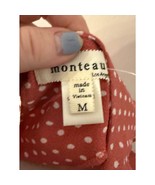 Monteau Women’s Dark Pink Polka Dot Top – Cute Sleeve Detail – Size M - €16,94 EUR