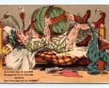 French Alcohol Comic  Drink as much as you want! UNP DB Postcard Q10 - $10.84