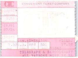 Vintage Kraftwerk Ticket Stumpf Juli 25 1981 Detroit Michigan - £42.23 GBP