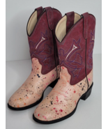 Old West Kids Girls Cowboy Boots Size 2.0 D VR9129 Paint Splatter Patter... - ₹2,102.01 INR