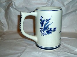 Genuine Vintage DELFT BLUE Hand Painted Windmill Mug - Made in Holland 5.25&quot; - £17.40 GBP