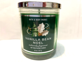 Vanilla B EAN Noel Bath &amp; Body Works 1 Wick Candle 8 OZ/227 G Brand New - £12.37 GBP