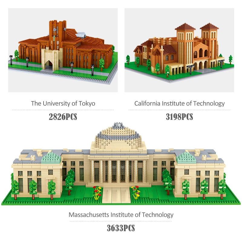 S school series architecture model building blocks educational bricks toys for children thumb200