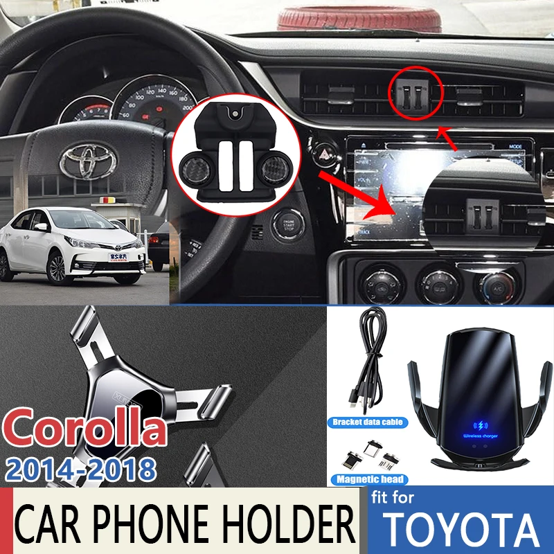 Car Mobile Phone Holder for Toyota Corolla E160 E170 2014 2015 2016 2017 2018 - £10.71 GBP+
