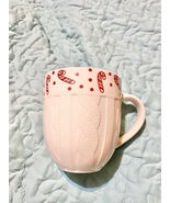Red &amp; White Textured With Candy Canes And Dots Coffee Cup Christmas Mug - €6,82 EUR
