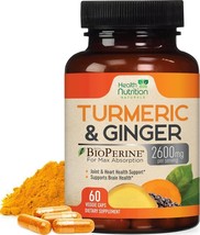 Turmeric Curcumin Extra Strength 2600mg with BioPerine &amp; Black Pepper Extract - £13.39 GBP