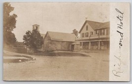 Richmond NH Rocky View Hotel Livery Church RPPC Scene on Main Road Postcard D40 - £15.47 GBP