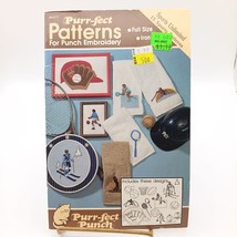 UNUSED Vintage Purrfect Patterns for Punch Embroidery, Sports Unlimited ... - $18.39