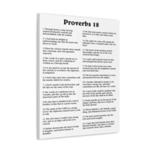  Proverbs Chapter 18 White Bible Canvas Christian Wall Art Ready - £59.51 GBP+