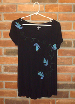 Gently Used Hand Painted Abstract Floral Women&#39;s A-line Hi-lo Top Size Mf - £23.98 GBP