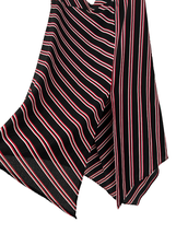 Divided by H&amp;M Red Black White Striped Skirt Size M Asymmetric Hem Front... - £16.49 GBP