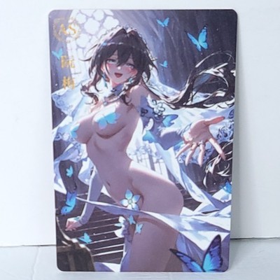 Ruan Mei Waifu Card Anime Wedding Day Butterfly Girl Wall Art Oversized ... - $22.76