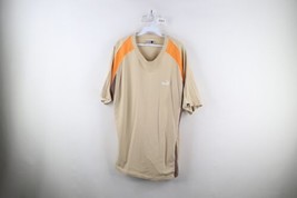 Vintage 90s Puma Mens XL Faded Spell Out Color Block Short Sleeve T-Shirt Beige - £31.07 GBP