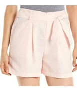 Elle Dress Shorts Pink Satiny Belted Pleated Womens $44 NEW-size 10 - $16.83