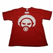 Dirty Wormz Shirt Mens L Red Gildan Ultra Cotton Printed Basic Casual Tee - $13.85