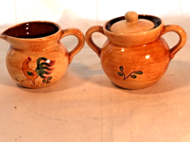 Pennsbury Green Tailed Rooster Creamer and Sugar AS IS - $24.99