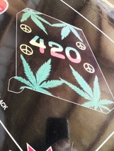 Marijuana Leaves And Peace Signs 420 Queen Size Blanket - £46.68 GBP