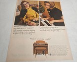 Hammond Organ Woman Sleeping Woman Playing Organ Vintage Print Ad 1967 - $9.98