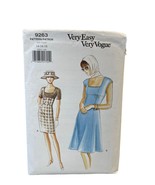 Vogue Sewing Pattern 9263 Dress Square Neckline Misses Size 14-18 - £7.66 GBP