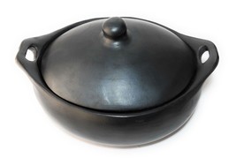 Clay Pot for Cooking with Lid Earthen Pots 3 liters Organic  Casserole Unglazed - £62.14 GBP