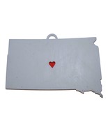 South Dakota State Pierre Heart Ornament Christmas Decor USA PR244-SD - $91.37 MXN