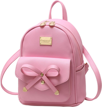 I IHAYNER Girls Bowknot Cute Leather Backpack Mini Backpack Purse for Women - £28.48 GBP