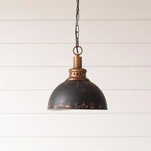 Primitive new Pendant Light in Chippy Black Tin image 2