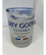 Grey Goose Vodka Glass Cut from 1 Liter Bottle 3.75” Tall 12 oz - $20.36 CAD