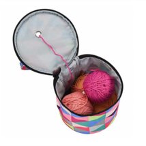 Yarn Storage Bag Round Knitting Wool Yarn Bags Organizer Crochet Sewing Needles  - £8.69 GBP+