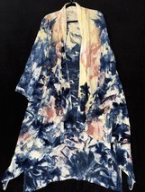 Romantic Cardigan Wonderly Studio Tie Dye Duster Size M Kimono Swim Cover - £30.29 GBP