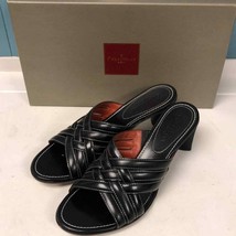 Cole Haan ANGEL black strappy sandals size 8.5 chunky heel - £55.62 GBP