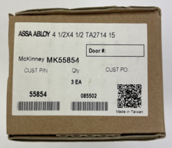 Brand New 3 Pack ASSA ABLOY McKinney MK55858 Door Hinges 4.5&quot; x 4.5&quot; TA2... - £38.69 GBP