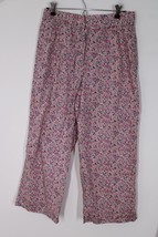 J Crew 8 Pink Liberty Phoebe Floral Crop Pants Pockets AV439 - £23.02 GBP