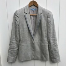 Antonio Melani Womens Blazer Linen Blend Jacket Az 2 Taupe Tan Gray Work... - £26.84 GBP