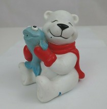 Vintage Russ Berrie Polar Bear Water Squirter Figure Bath Toy Rare - $6.78