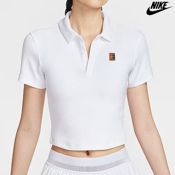 Nike Court Heritage Tennis Polo Women&#39;s Sports T-Shirts AsiaFit HJ8993-100 - $65.61