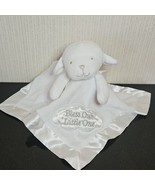 Tender Kisses White Lamb Security Blanket Satin Trim Bless Our Little On... - $12.46