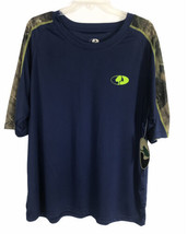 Mossy Oak Mens Shirt Size L Large Navy Camo Short Sleeve Tee Lightweight NEW - $15.69