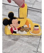 Set 2 Vintage Disney Mickey Mouse Hot Dog And Fries Chip Clip w Keychain - $27.42 CAD